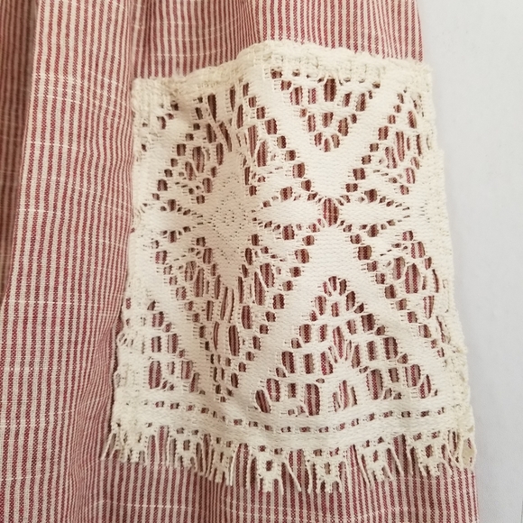 Vintage Lovely J Red Tiered Maxi Skirt Size Large - Picture 3 of 8